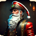 Regal Victorian-style Santa Claus with gold accents