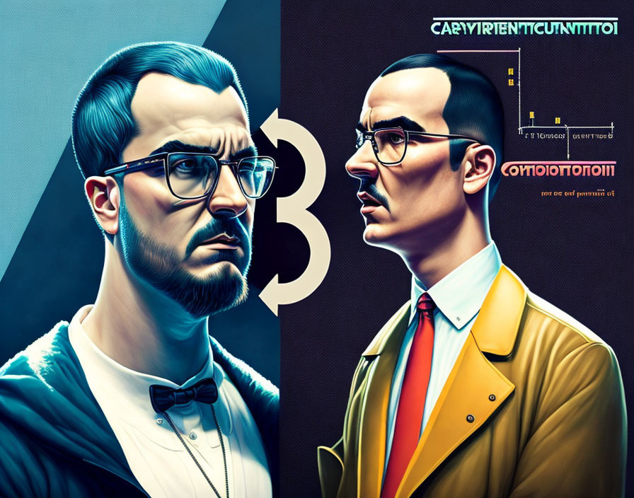 Split Image: Man as Teacher and Criminal in Stylized Art