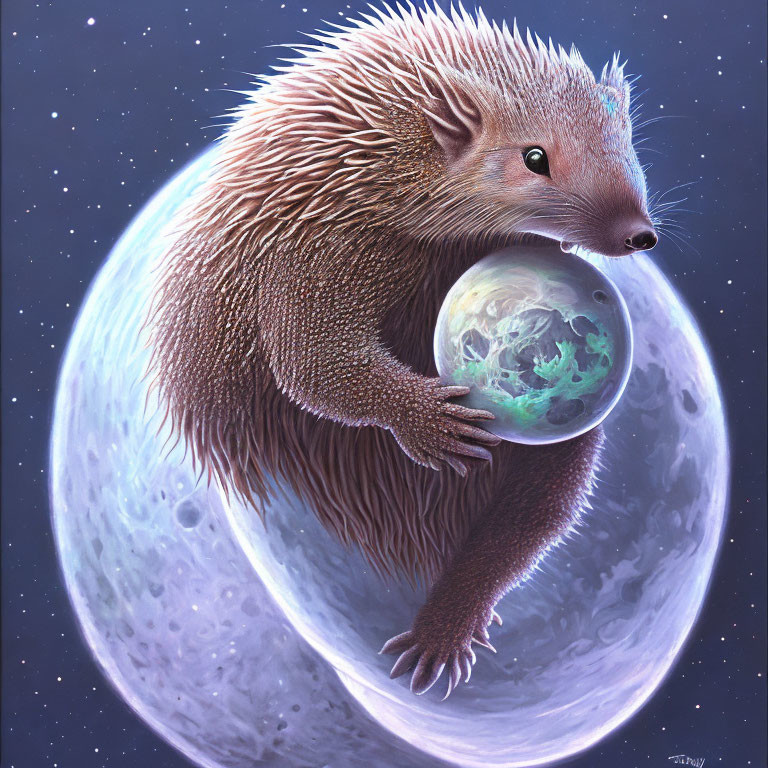 Moon echidna, anatomically correct, beautiful