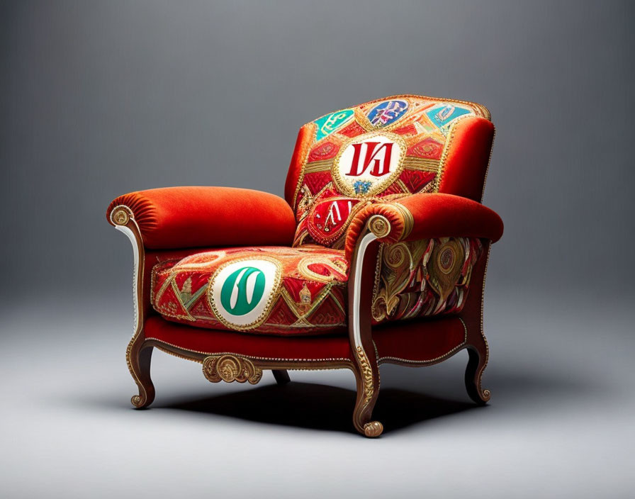 An armchair made out of the alphabet