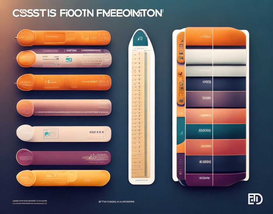 CSS3 Thermometer Concept with Color Gradients on Blue Background