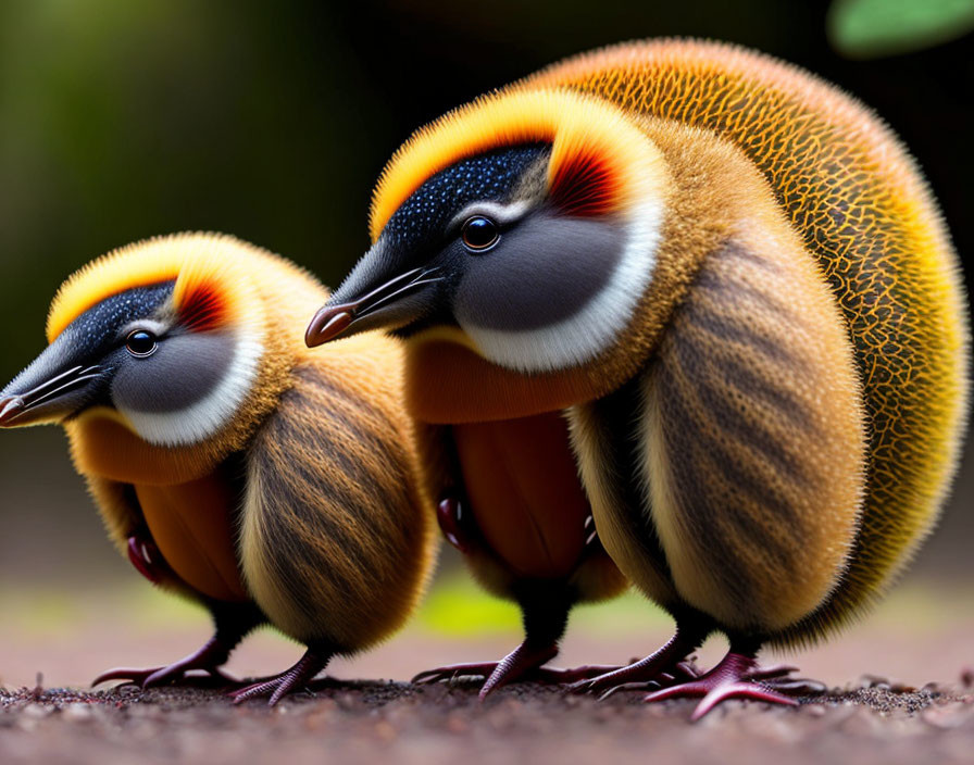 Vibrant King Penguins Displaying Colorful Plumage