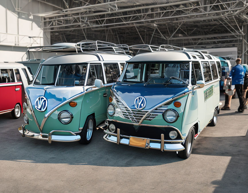 Vintage Volkswagen Buses at Vehicle Meetup