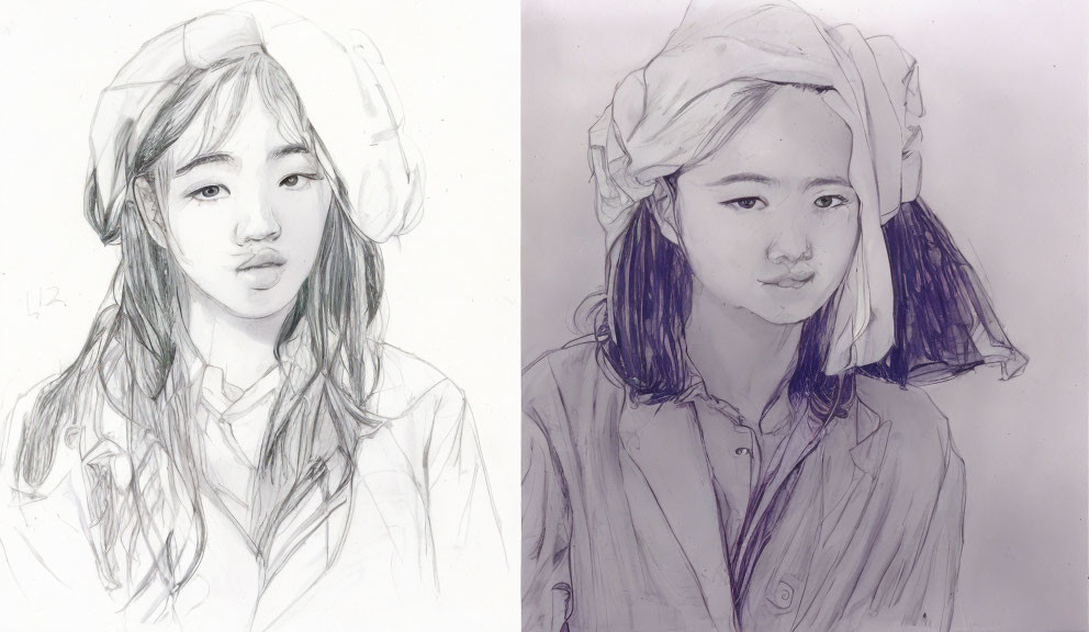 Two sketches of someone who is not me