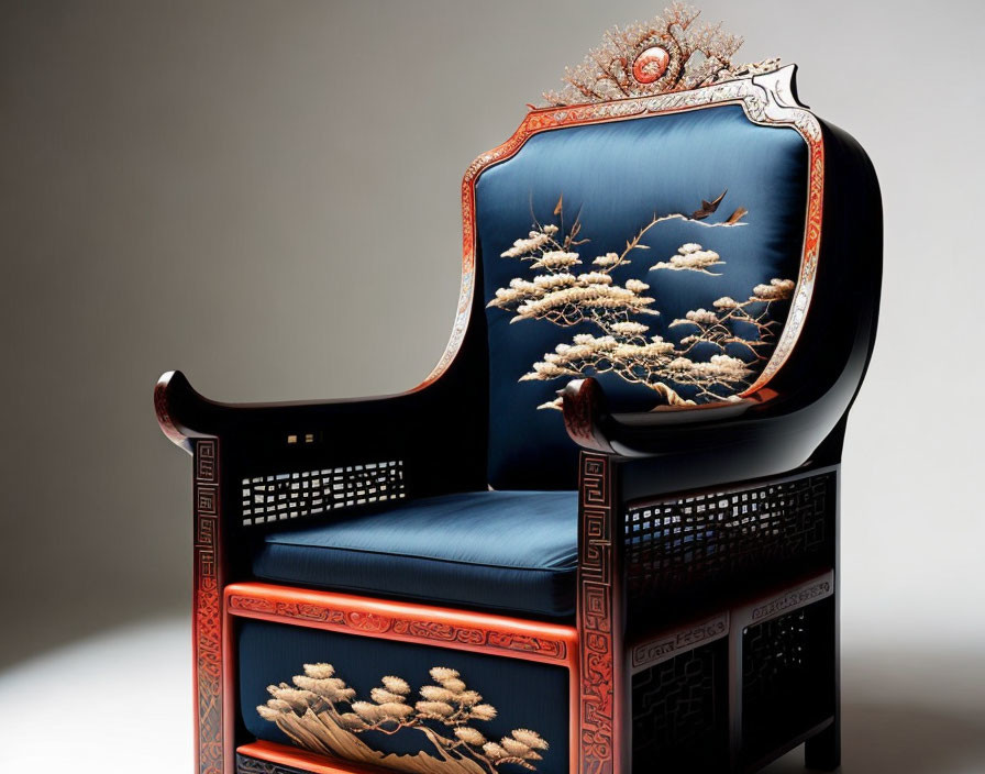 An armchair made out of Chinese calligraphy