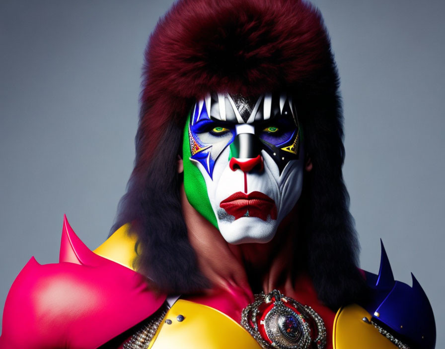 KISS, but every member mixed with Ultimate Warrior