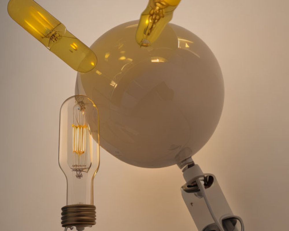 Balloon Dog Lamp with Illuminated Light Bulb Legs