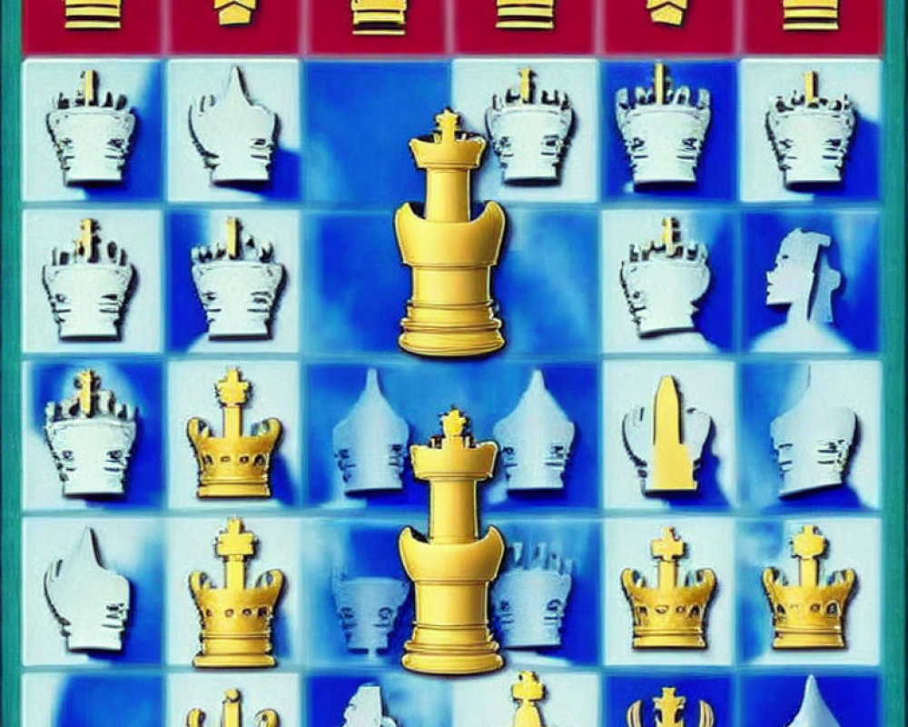 Unusual Chessboard Setup with Multiple Queens and Bishops