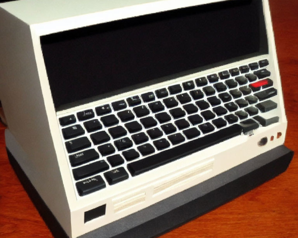 Classic Beige Vintage Personal Computer Setup on Wooden Desk