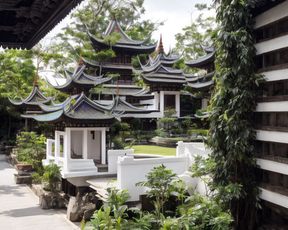 Traditional Chinese Architecture: Multi-Tiered Pagodas and Intricate Roof Designs