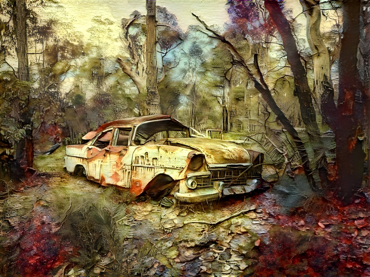 EK Holden found in the bush