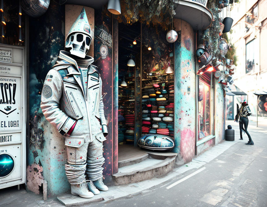 Skeleton Astronaut Costume by Colorful Graffiti Storefront