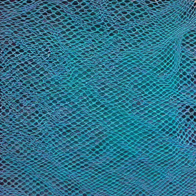 Detailed Close-Up of Blue Fibrous Mesh Material