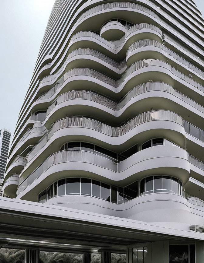 Curved Balconies and Wavy Architecture in Modern Building