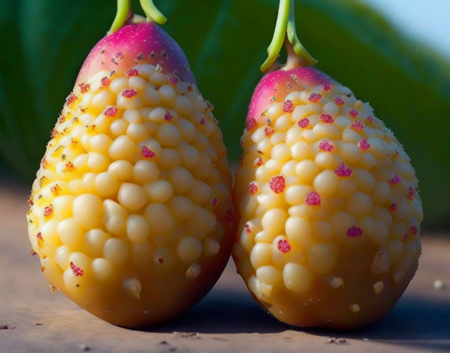 Ripe Noni Fruits with Yellow Color and Reddish-Brown Spots