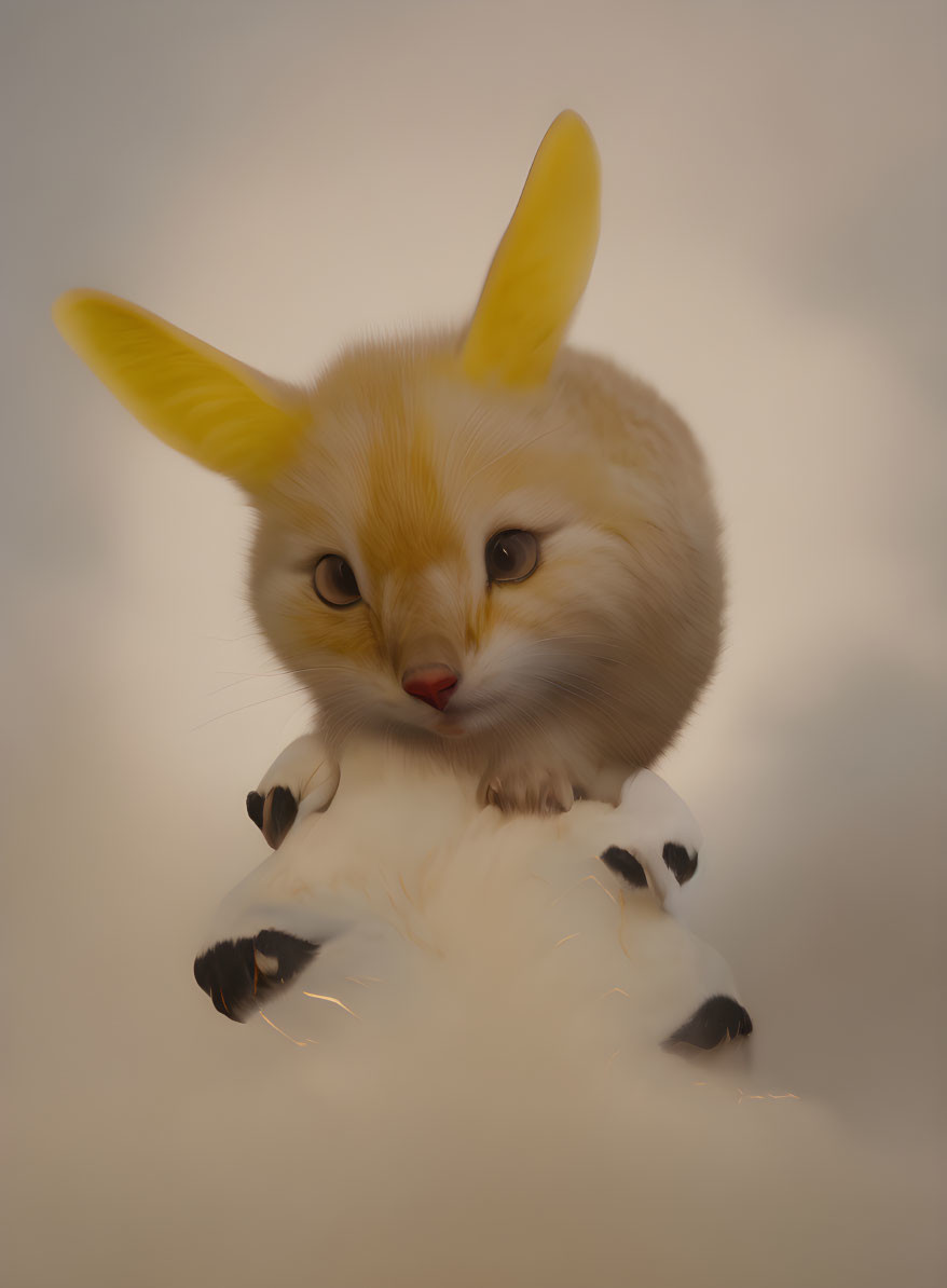 Hybrid Fantastical Creature with Fennec Fox Features