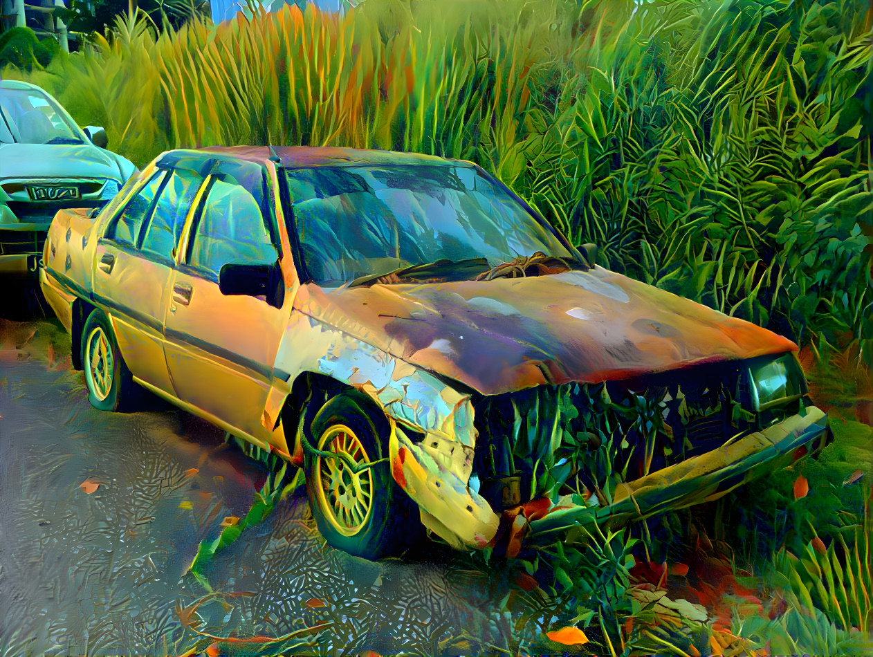 Car forgotten in tropical Malaysia