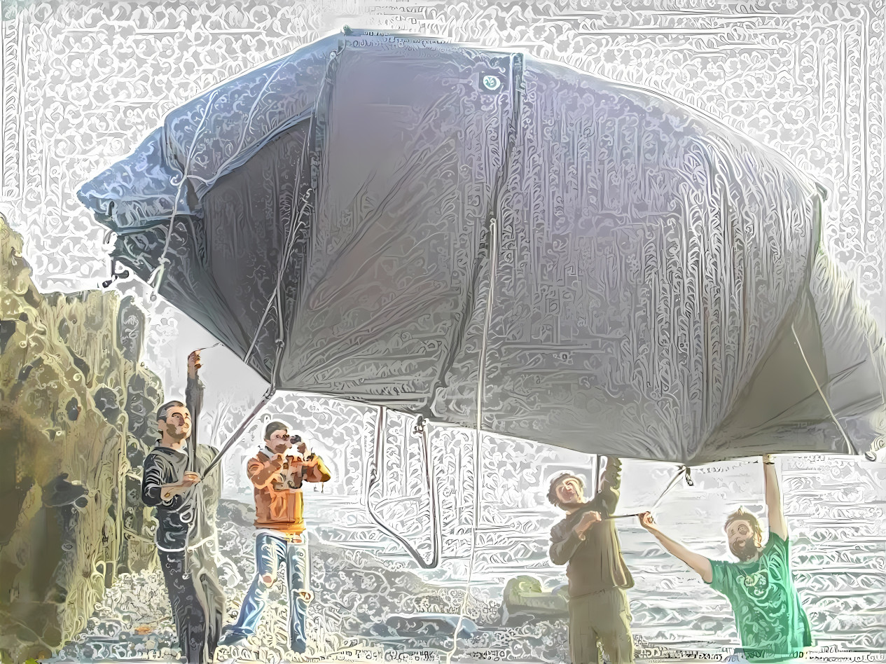 How to pitch a tent on a windy beach