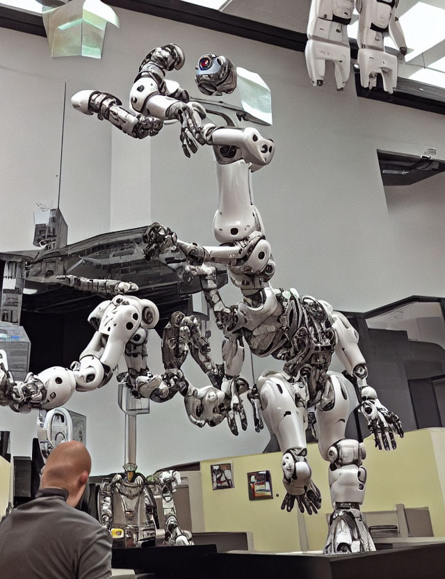 Complex Multi-Limbed Robot Suspended in Laboratory Setting