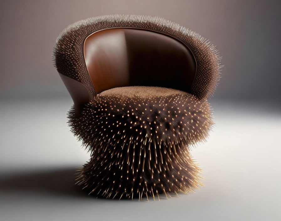 Unique Armchair Design with Elongated Spikes for Textured Look