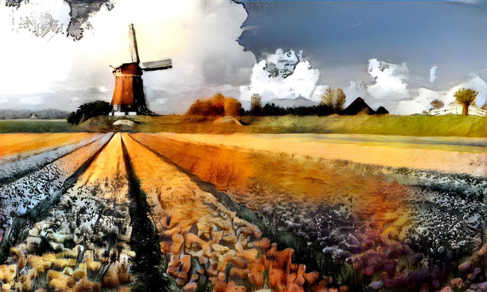 Dutch landscape with mill