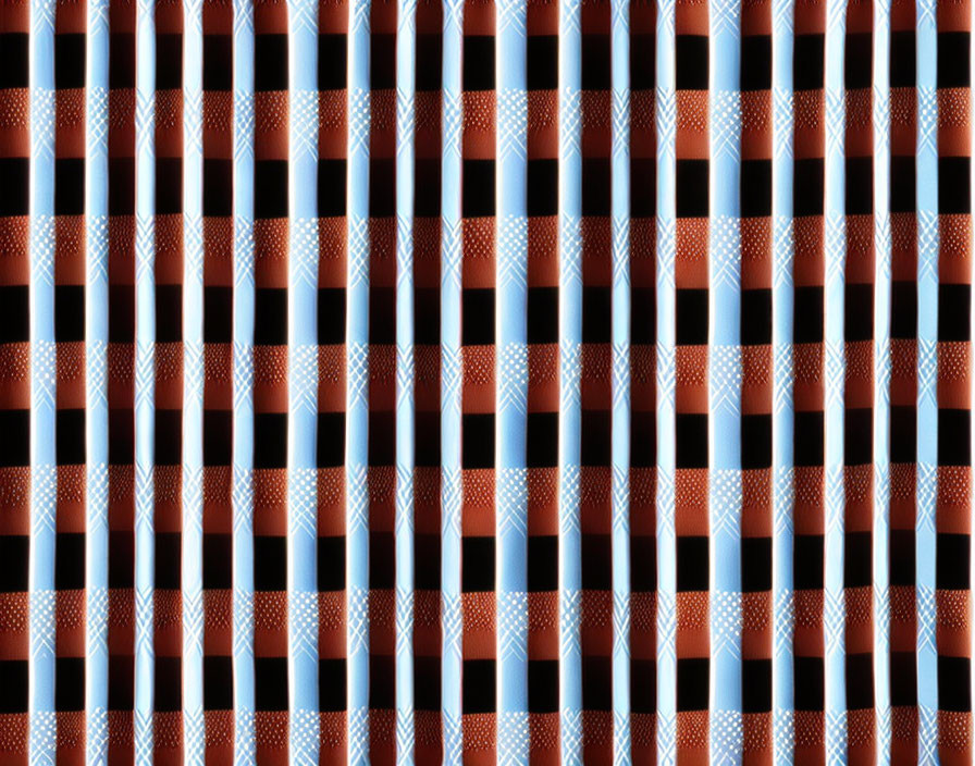 Abstract orange, black, and white striped pattern with wavy distortion effect