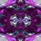 Symmetrical Fractal Design with Purple and Blue Gemstones