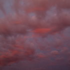 Alien landscape with towering spires and glowing red orbs at night