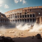 Ancient Roman Colosseum Gladiator Horseback Combat