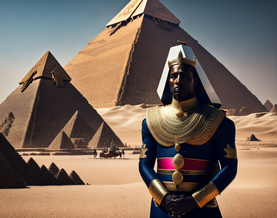 Ancient Egyptian Pharaoh Costume at Great Pyramids