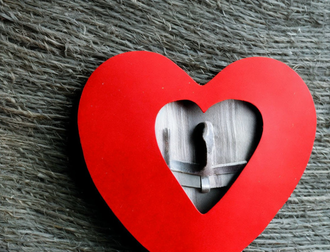 Heart-shaped Frame with Swans on Grey Background