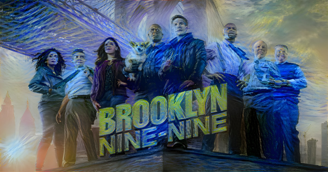 Brooklyn 99 and starry night