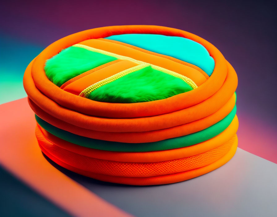 Colorful Textured Resistance Bands on Gradient Background