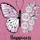 Colorful Butterfly Artwork Among Pink Flowers on Pastel Background