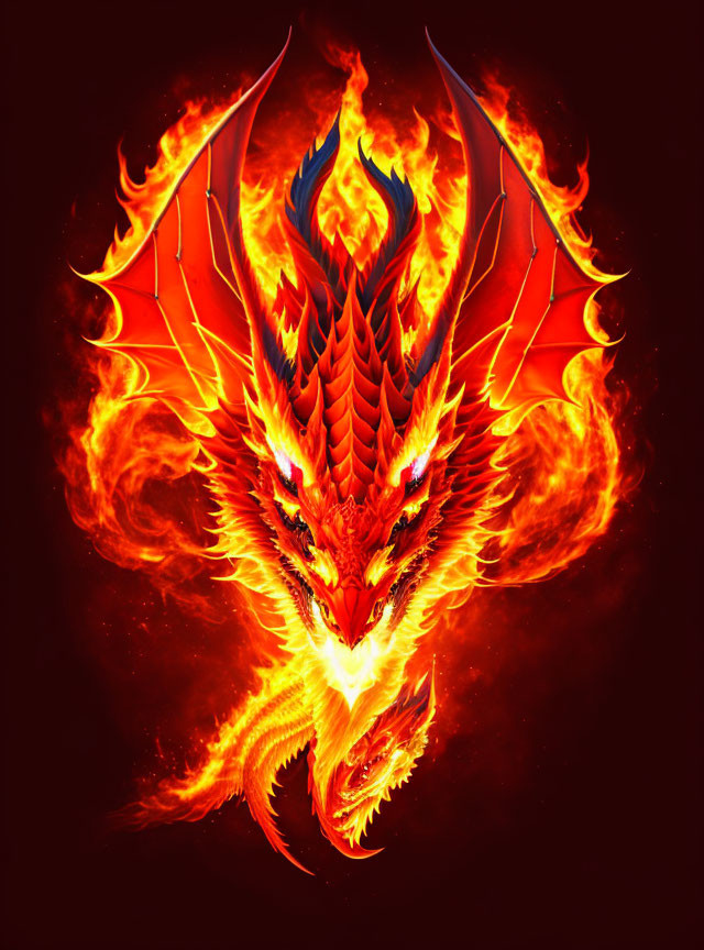 Fiery Dragon Head