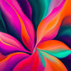 Colorful Abstract Art: Swirling Patterns in Pink, Orange, and Green