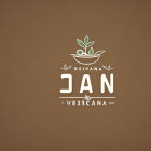 Brown background with white logo of "Ashpaaa's Jan" and stylized bowl with leaf motifs