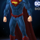 Person in Superman Costume with Red Cape and "S" Logo