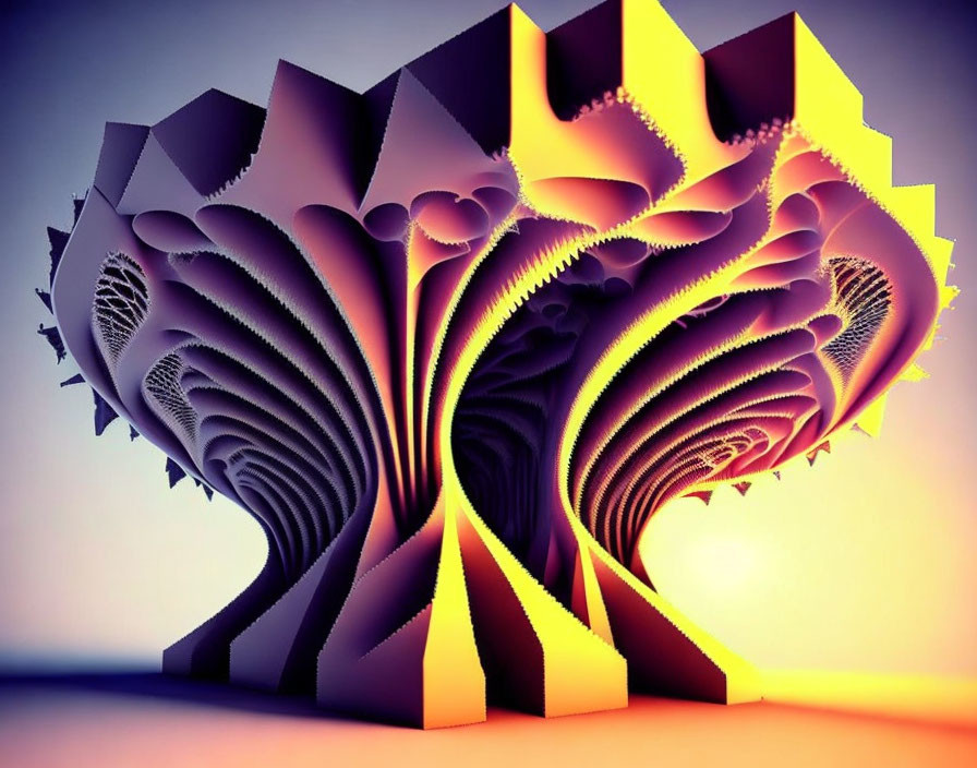 Colorful 3D Fractal Art with Rippling Patterns