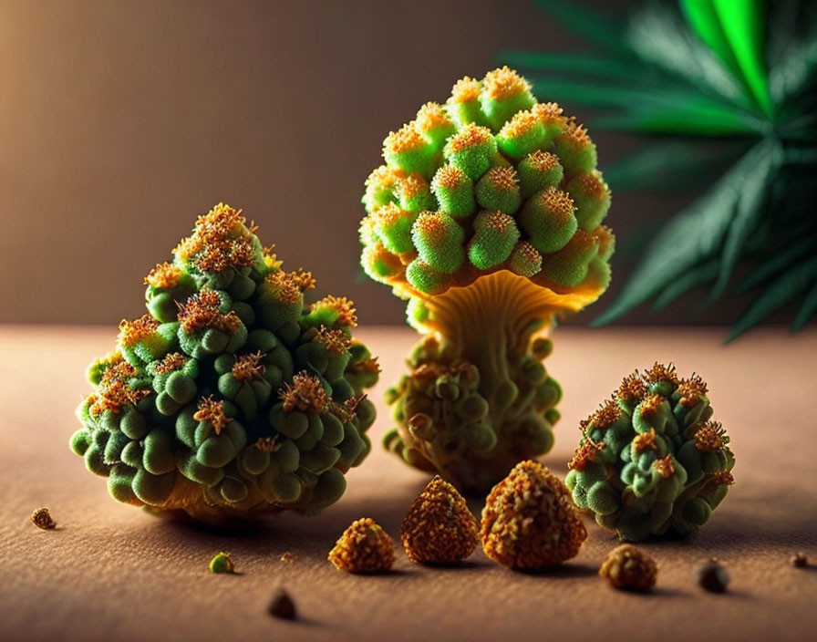 Surreal Romanesco Broccoli Miniature Forest Scene