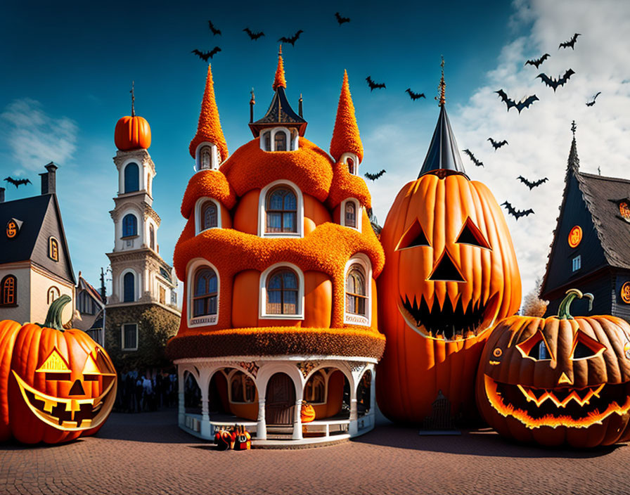 The town is ready for Halloween.