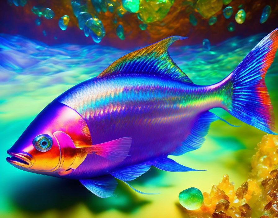 Colorful Fish Swimming near Vibrant Coral Reefs