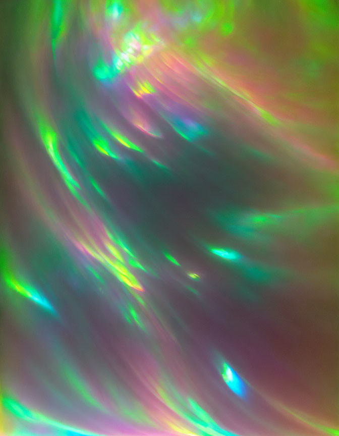 Iridescent abstract swirl with soap bubble texture