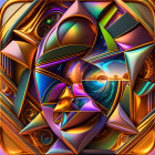 Colorful Mosaic Design of Two Faces in Digital Art