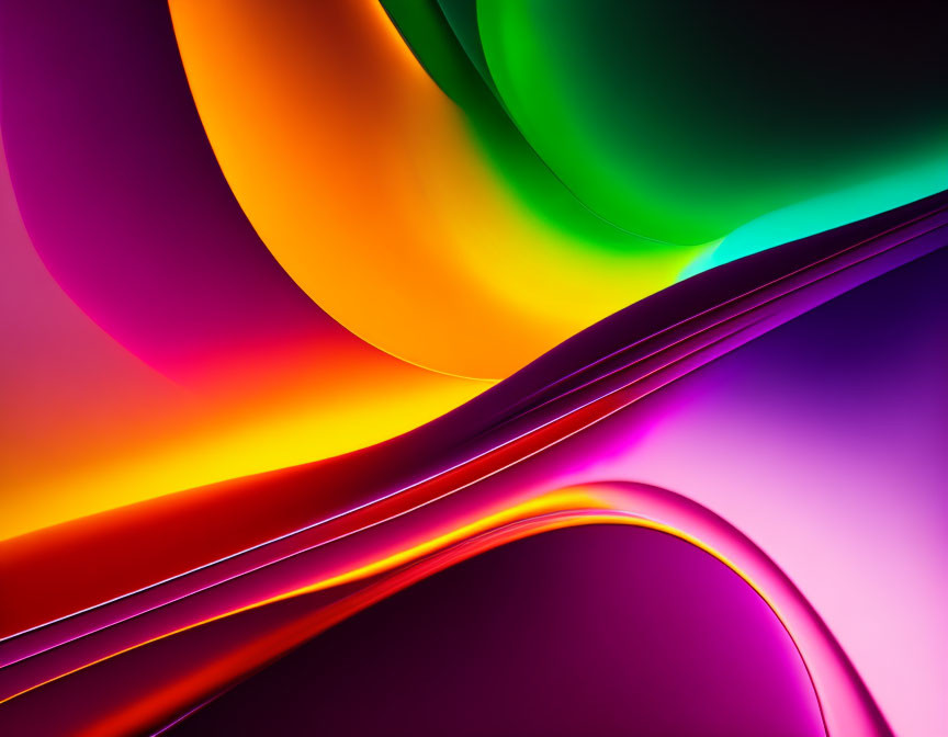 Colorful Swirls and Waves in Abstract Background