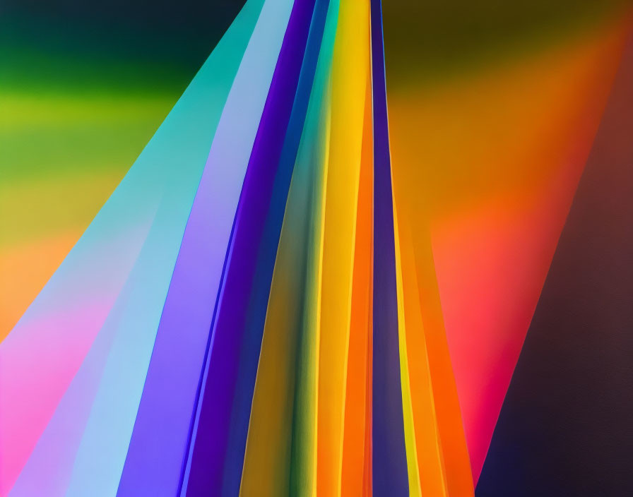 Colorful Gradient Displayed with Paper Sheets