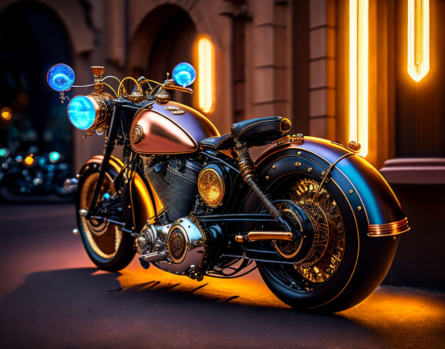 Unique Steampunk-Inspired Custom Motorcycle Design