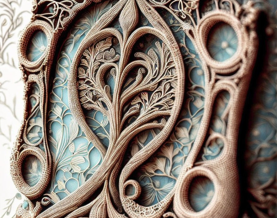 Layered Scrollwork Paper Art with Symmetrical Teardrop Center