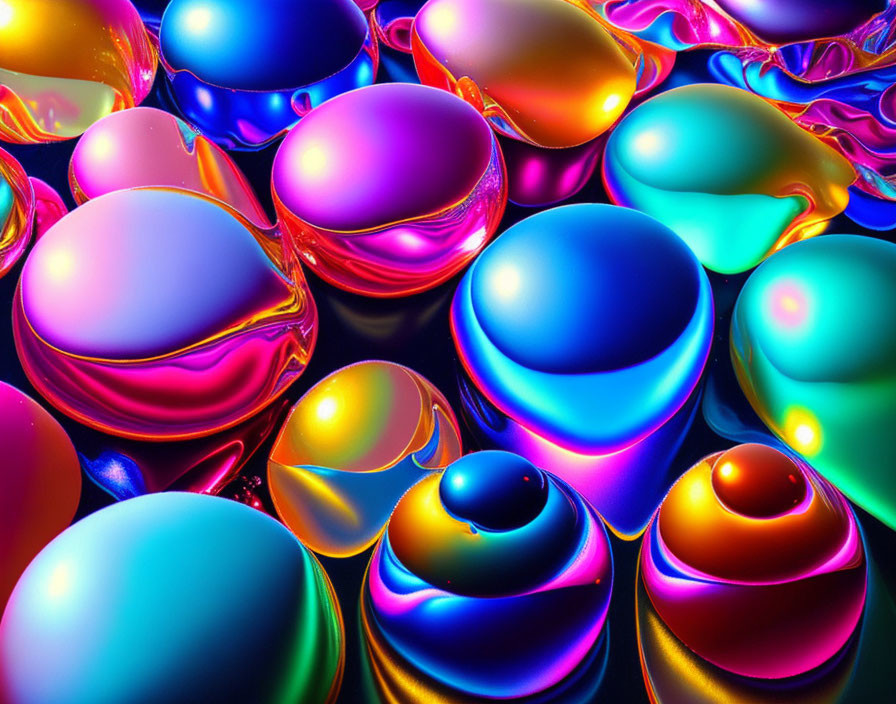 Vivid Metallic Reflections on Colorful Glossy Spheres