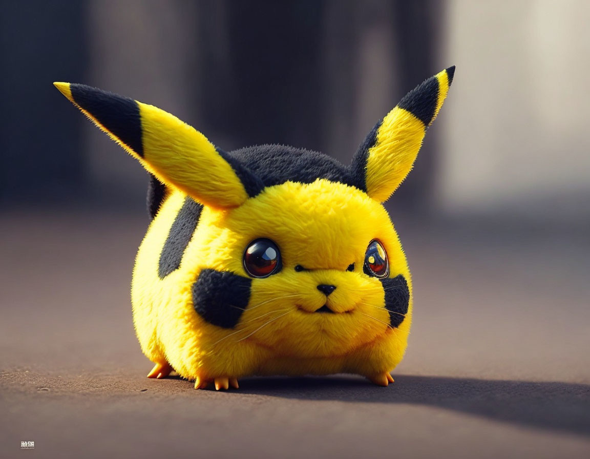 Realistic Pikachu illustration with expressive eyes and pointed ears